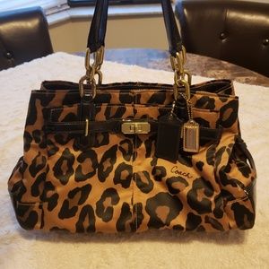Authentic Leopard Print Coach Purse